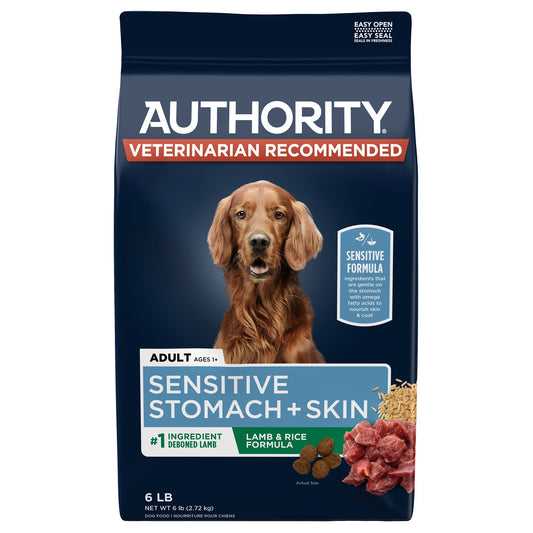 Authority® Sensitive Stomach & Skin Adult Dog Dry Food - Lamb & Rice 45 Lb