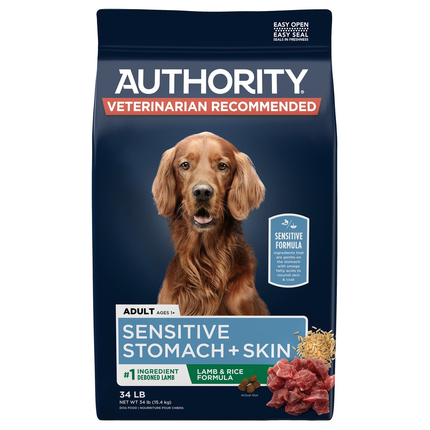 Authority® Sensitive Stomach & Skin Adult Dog Dry Food - Lamb & Rice 6 Lb