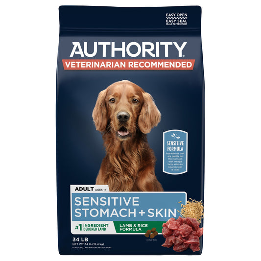 Authority® Sensitive Stomach & Skin Adult Dog Dry Food - Lamb & Rice 6 Lb