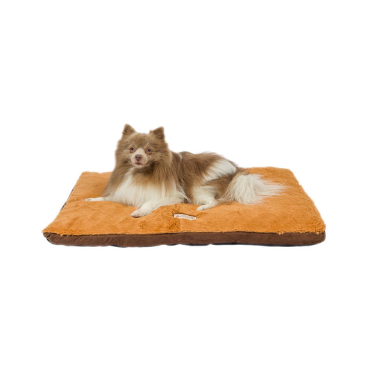 Armarkat Mocha & Earth Brown Faux Suede and Plush Pillow Dog Bed 47"L x 36"W x 4.5"H