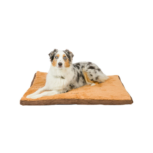 Armarkat Mocha & Earth Brown Faux Suede and Plush Pillow Dog Bed 39"L x 28"W x 4.5"H