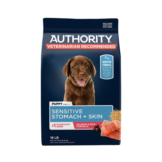 Authority Sensitive Stomach & Skin Puppy Dry Dog Food - Salmon & Rice 6 Lb