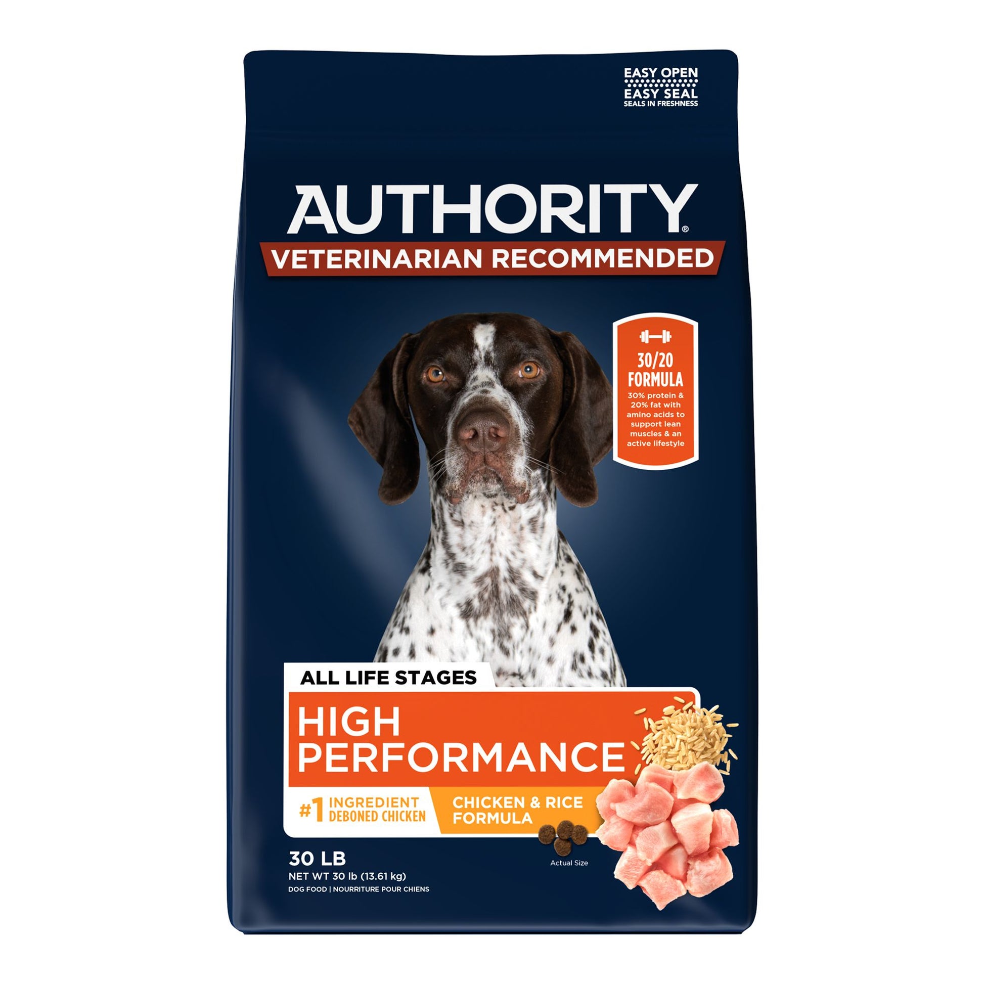 Authority Everyday Health High Performance All Life Stages Dry Dog Food - Chicken & Rice 15 Lb