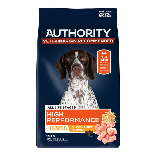 Authority Everyday Health High Performance All Life Stages Dry Dog Food - Chicken & Rice 15 Lb