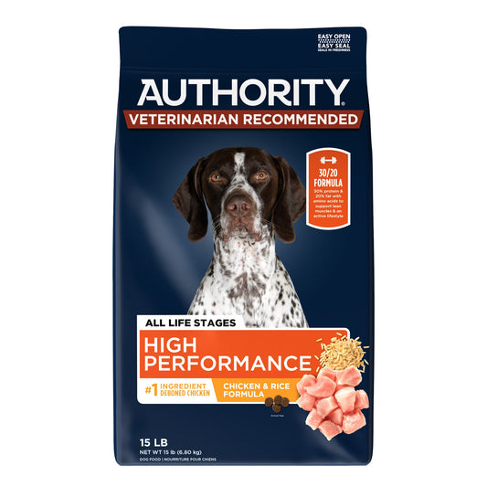 Authority Everyday Health High Performance All Life Stages Dry Dog Food - Chicken & Rice 30 Lb