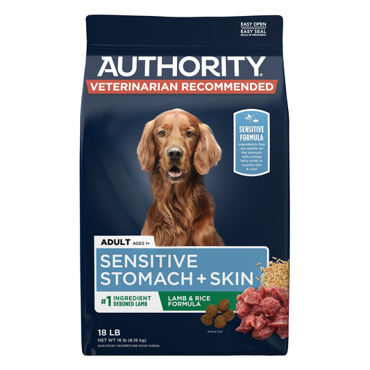 Authority® Sensitive Stomach & Skin Adult Dog Dry Food - Lamb & Rice 34 Lb