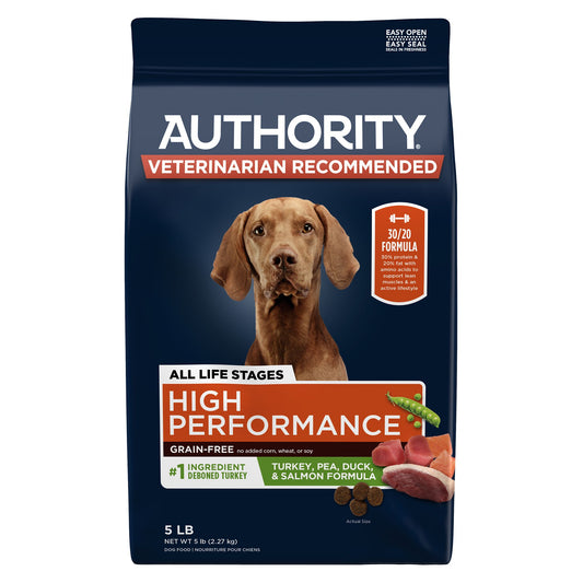 Authority High Performance All Life Stages Dry Dog Food - Turkey, Pea, Salmon, & Duck, 30 lb 30 Lb