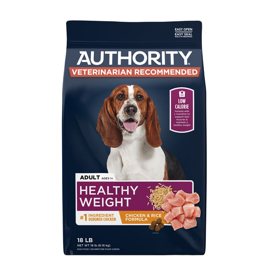 Authority Healthy Weight Adult Dog Dry Food - Chicken & Rice 34 Lb