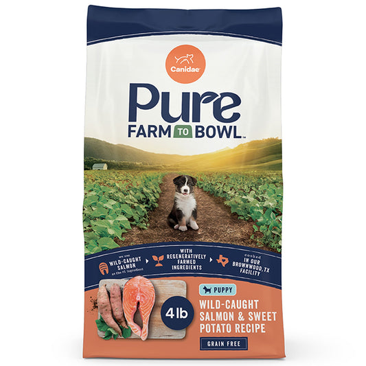 Canidae Pure Farm To Bowl Puppy Food - Wild-Caught Salmon & Sweet Potato Recipe 22 Lb