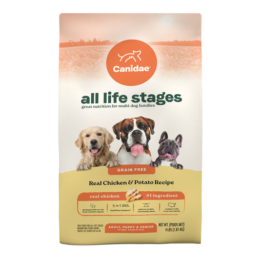 Canidae All Life Stages Dry Dog Food - Grain Free, Chicken & Potato Recipe 24 Lb