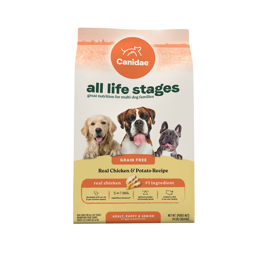 Canidae All Life Stages Dry Dog Food - Grain Free, Chicken & Potato Recipe 4 Lb