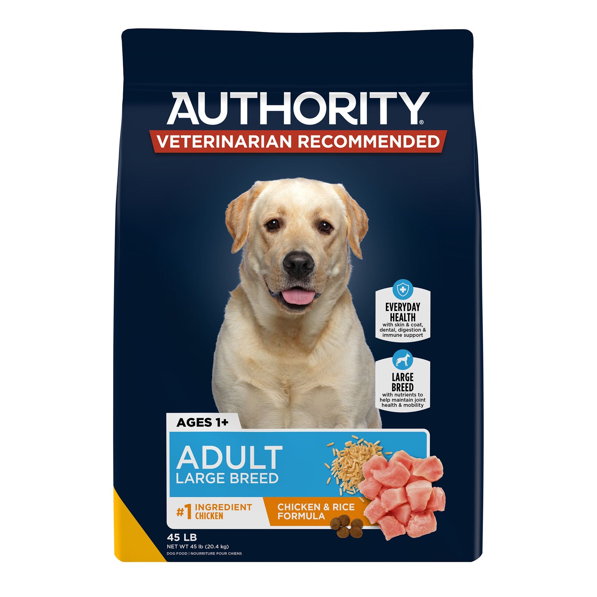 Authority® Everyday Health Large Breed Adult Dry Dog Food - Chicken & Rice 34 Lb