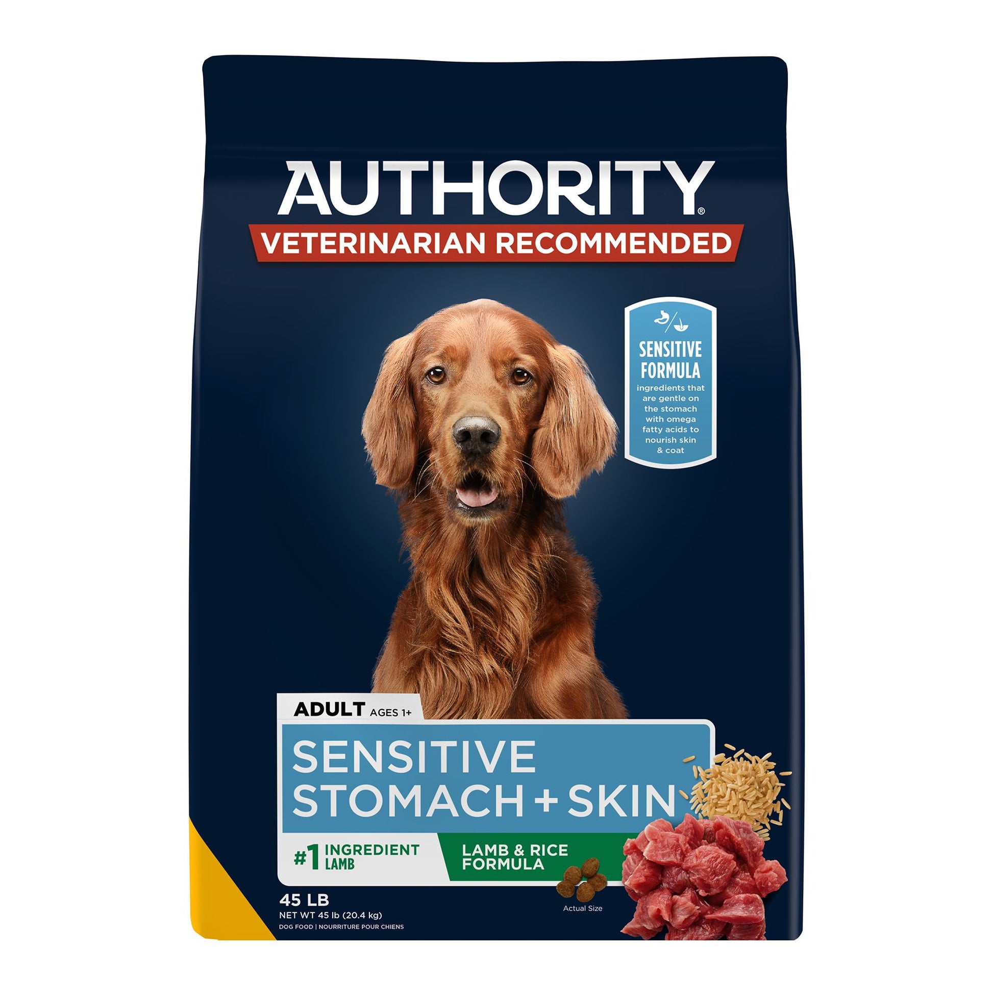 Authority® Sensitive Stomach & Skin Adult Dog Dry Food - Lamb & Rice 18 Lb