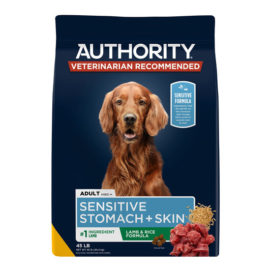 Authority® Sensitive Stomach & Skin Adult Dog Dry Food - Lamb & Rice 18 Lb