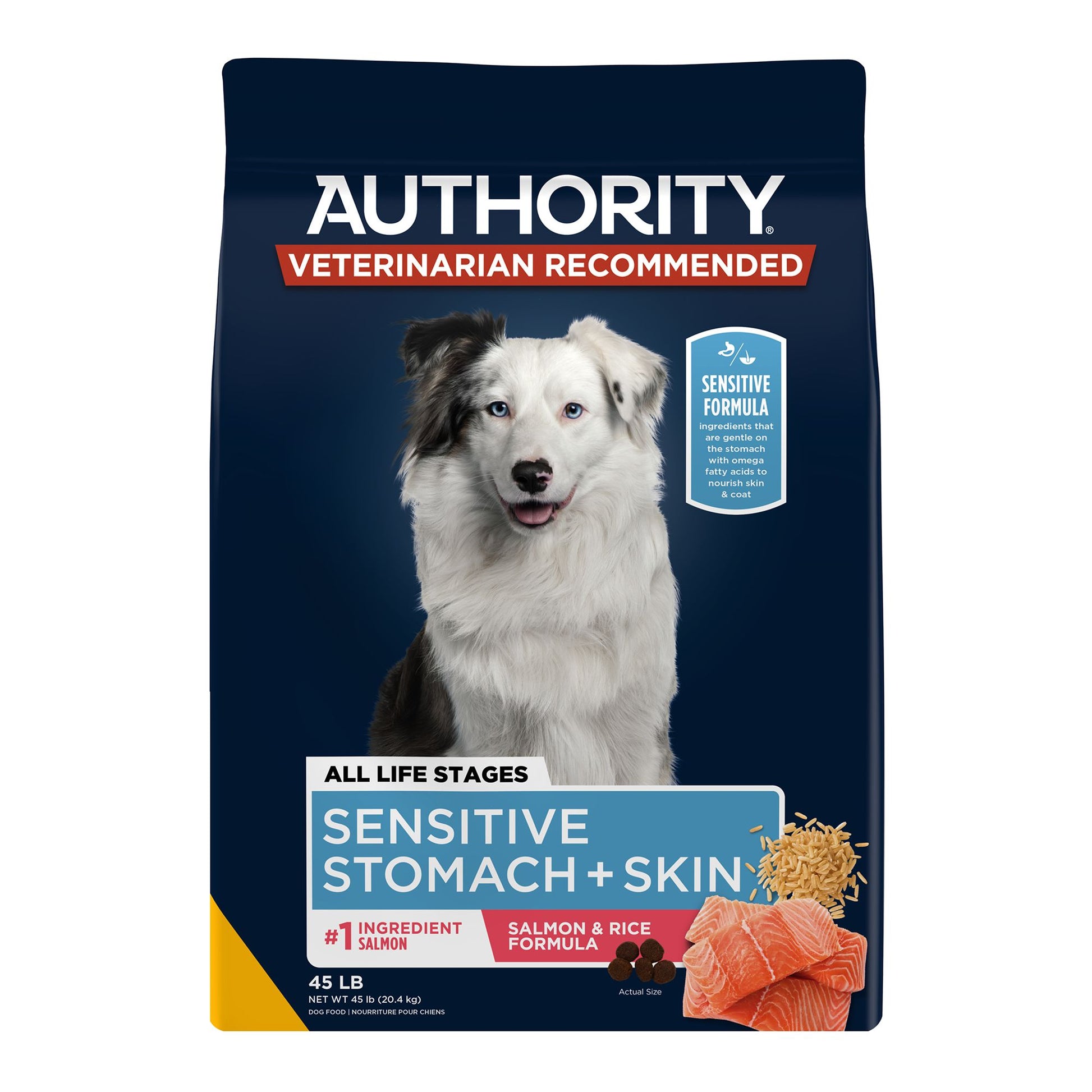 Authority® Sensitive Stomach & Skin All Life Stages Dry Dog Food - Salmon & Rice 18 Lb