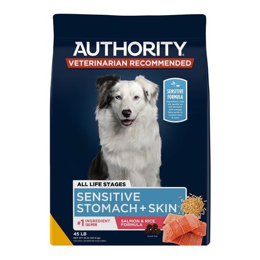 Authority® Sensitive Stomach & Skin All Life Stages Dry Dog Food - Salmon & Rice 18 Lb