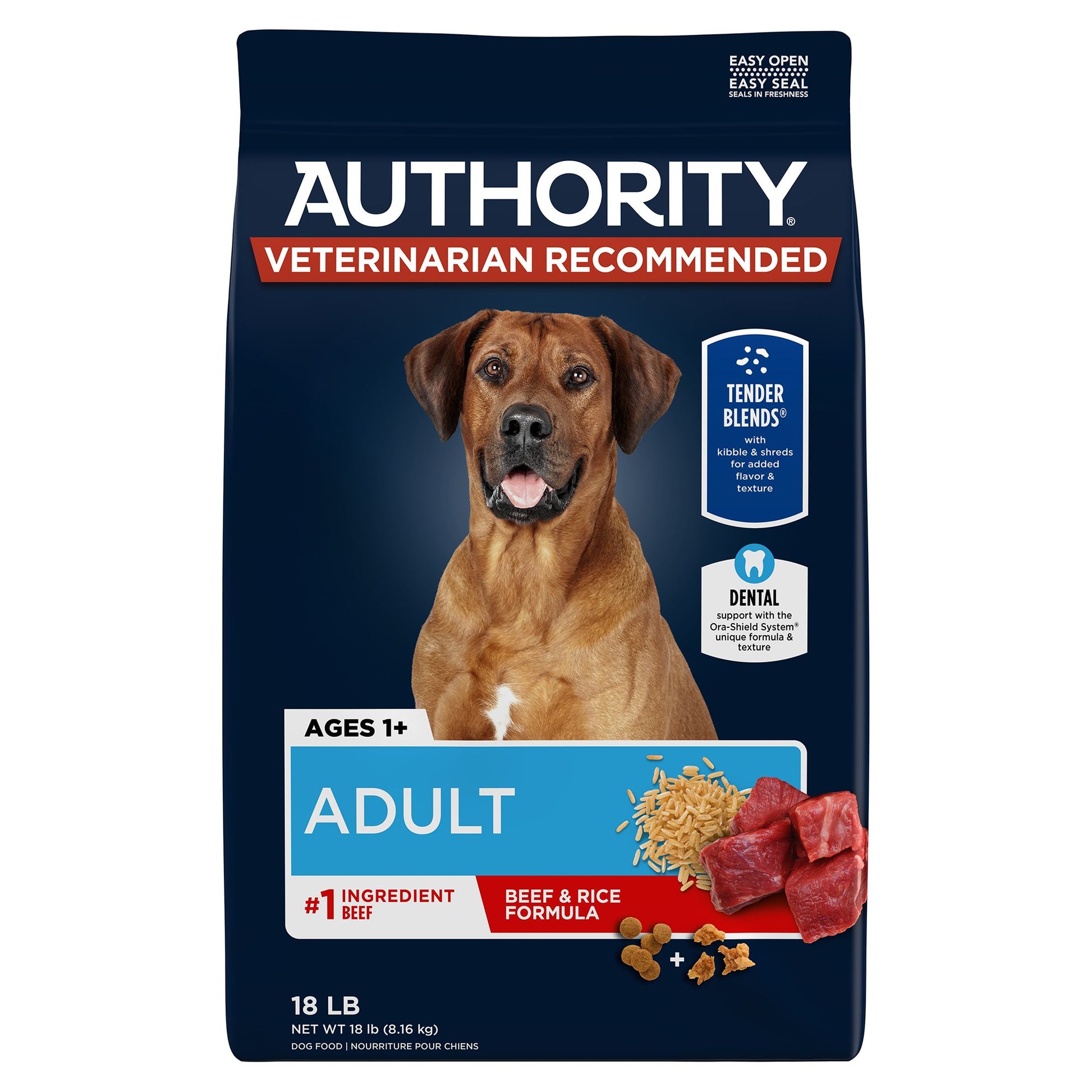 Authority Everyday Health Tender Blends Adult Dry Dog Food - Beef & Rice 18 Lb