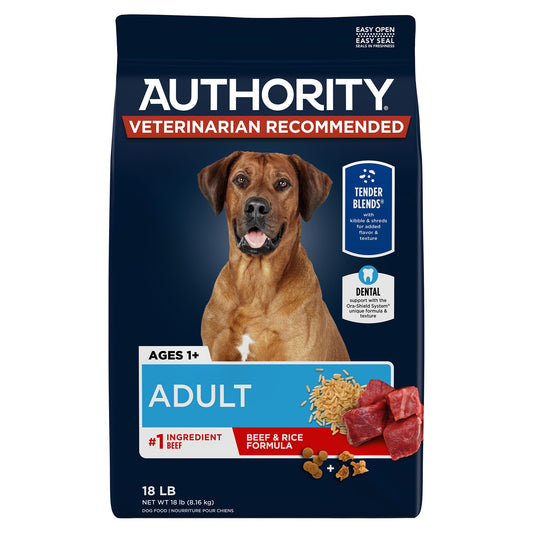 Authority Everyday Health Tender Blends Adult Dry Dog Food - Beef & Rice 18 Lb