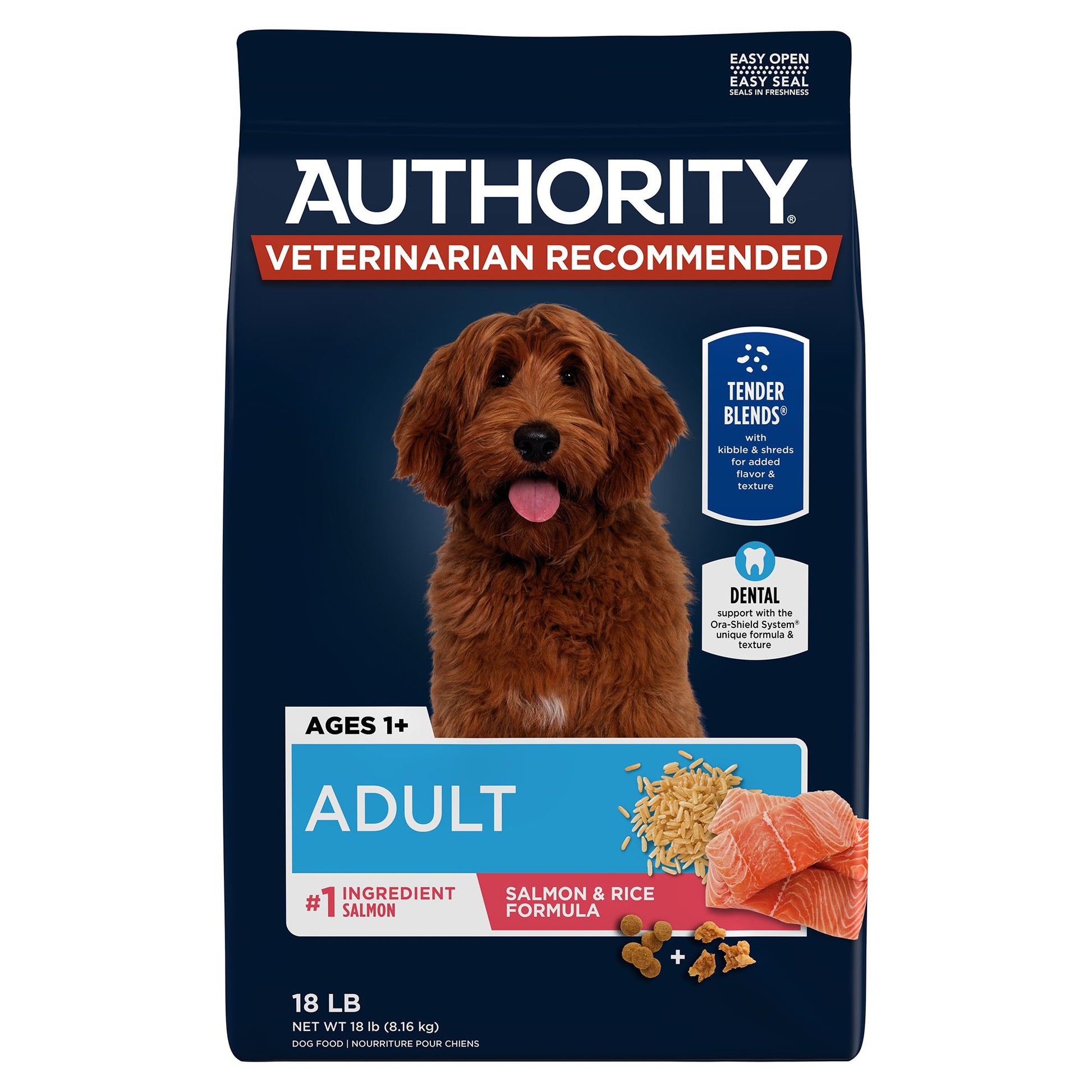 Authority Everyday Health Tender Blends Adult Dry Dog Food - Salmon & Rice 18 Lb