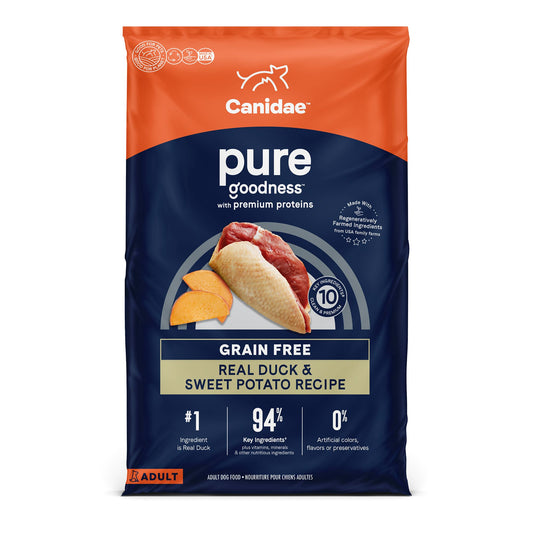 Canidae Pure Adult Dry Dog Food - Grain Free, Duck & Sweet Potato 22 lb