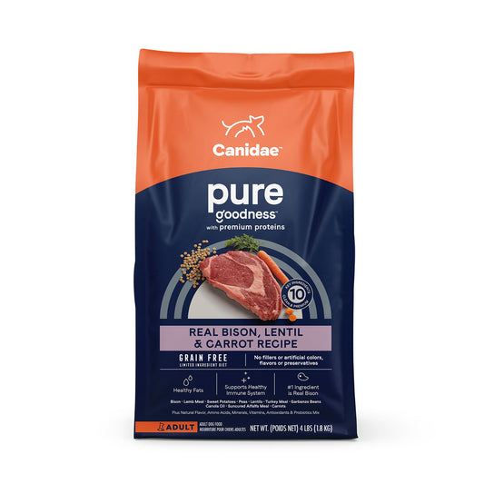 Canidae® Pure&trade; Adult Dry Dog Food - Grain Free, Bison, Lentil & Carrot 21 Lb