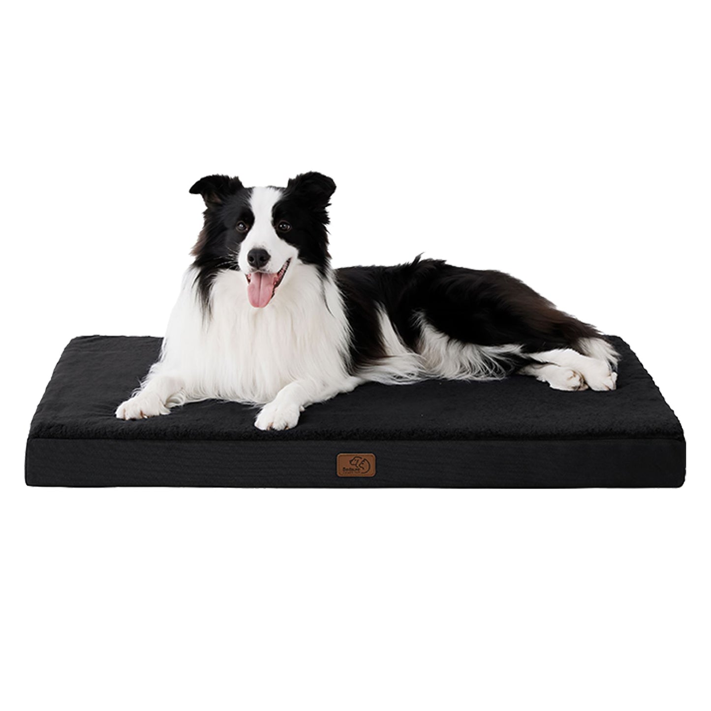 Bedsure® Orthopedic Waterproof Dog Bed with Sherpa & Oxford Fabric Removable Cover & Egg Crate Foam 41"L x 29"W x 3.5"H