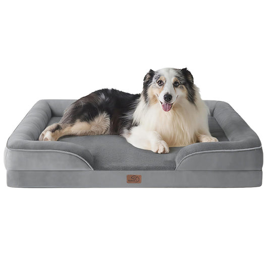 Bedsure® Orthopedic Bolster Dog Sofa Bed, Washable Large Dog Bed Waterproof X Large