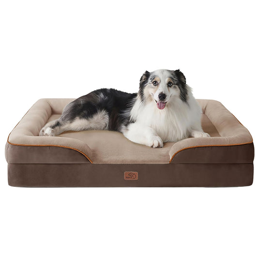Bedsure® Orthopedic Bolster Dog Sofa Bed, Washable Large Dog Bed Waterproof Medium