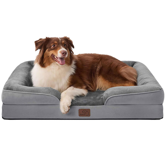 Bedsure® Orthopedic Bolster Dog Sofa Bed, Washable Large Dog Bed Waterproof Large