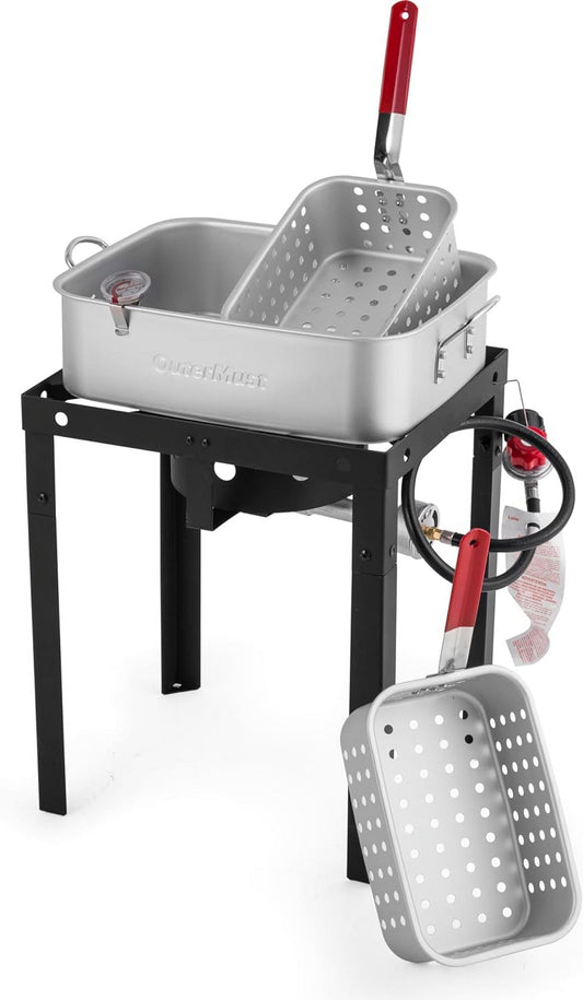 58,000 BTU Outdoor Fryer, 18 Qt. Outdoor Deep Fryer with Basket, Ideal for Frying Fish, Chicken Wings, French Fries