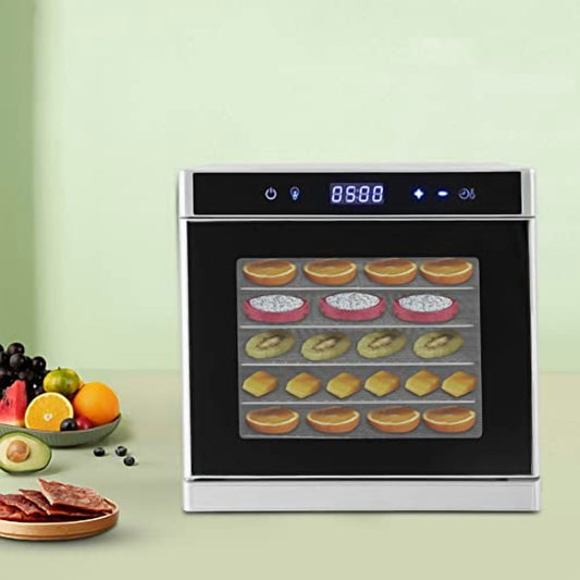 6 Trays Food Dehydrator, Food Dehydrator Machine, Stainless Steel Freeze Dryer, Fast Drying Food Dehydrator Machine for Home, Dryer for Jerky/Herbs/Meat/Fruit