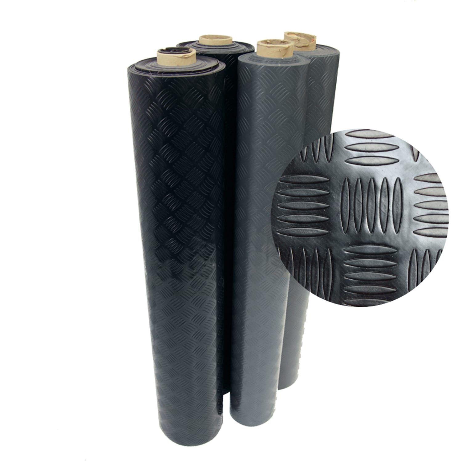 Rubber-Cal 4-in W x 360-in L x 0.079-in T Flooring tape Rubber Gym Floor Roll ( 120-sq ft )
