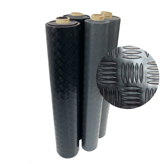 Rubber-Cal 4-in W x 360-in L x 0.079-in T Flooring tape Rubber Gym Floor Roll ( 120-sq ft )