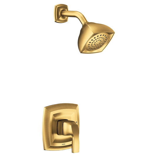 Moen Voss Brushed Gold 1-handle Single function 4.0625-in Square Shower Faucet