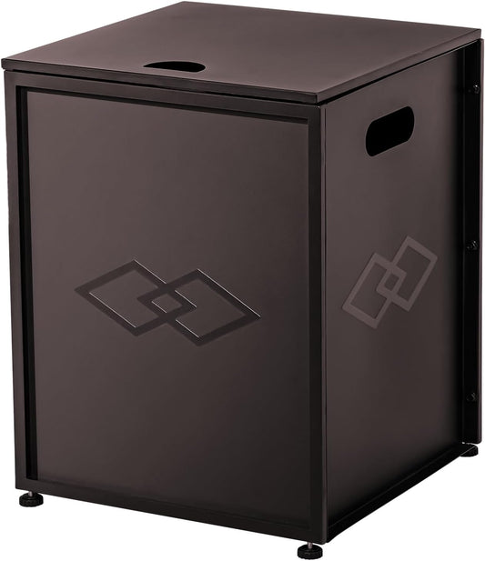 PeakPursuit Propane Tank Cover, 20 Lbs Tank Side Table with Storage, Outdoor Weatherproof Propane Tank Cover Table,Portable Design with Handles for Gas Fire Pits & Grills