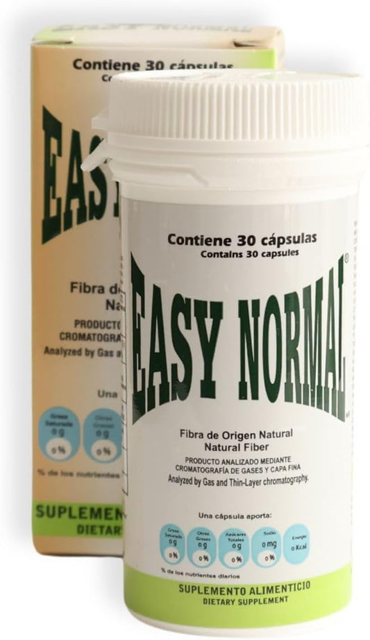 Easy Normal by Easy Figure | Fibra Natural en Cápsulas – Natural Fiber Capsules | 30 Cápsulas | 2 Pack