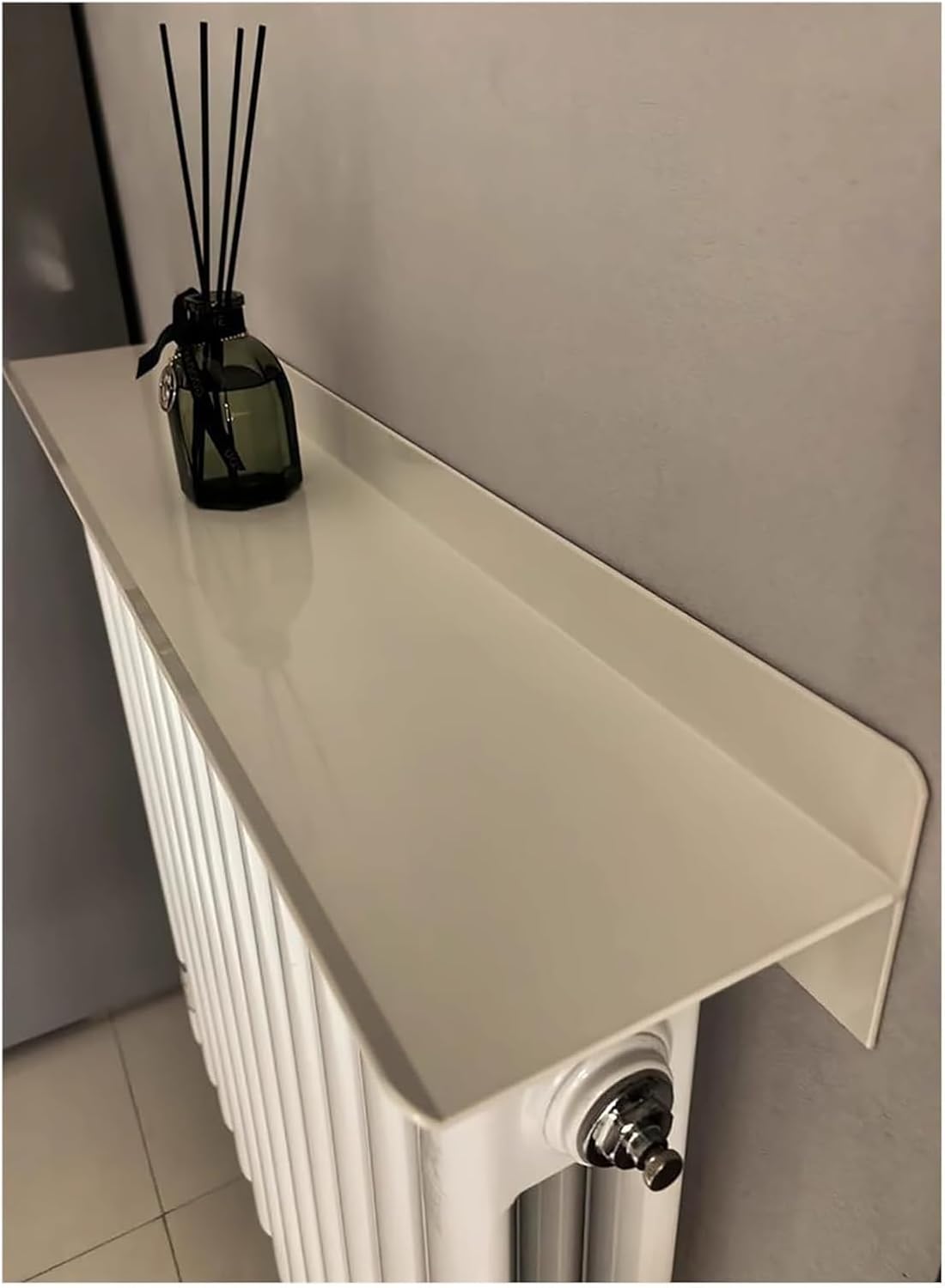 Radiator cover for old radiator，Radiator cabinet， Floating Radiator Shelf Modern Cover with Top Storage for Bathroom\/Laundry Room\/Kitchen(160x15x10 cm)