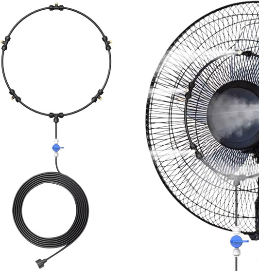 Garden Parts For Outdoor Misting Fan Kit for Patio backyard, 16.4ft Portable Cooling System