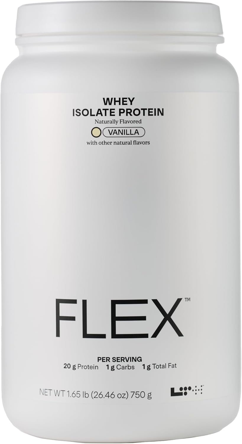 LTH Flex Whey Protein Isolate - Trusted by Life Time Fitness Members - Lactose-Free Protein Powder - NSF Certified for Sport - Low Fat, No Added Sugar & Low Carb - Vanilla (30 Servings)