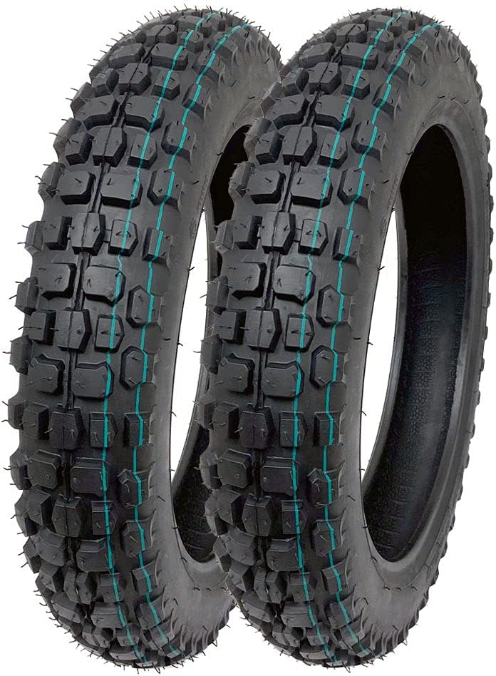 MMG Set of 2 Knobby Tire 3.00-10 Front or Rear Trail Off Road Dirt Bike Motocross Pit