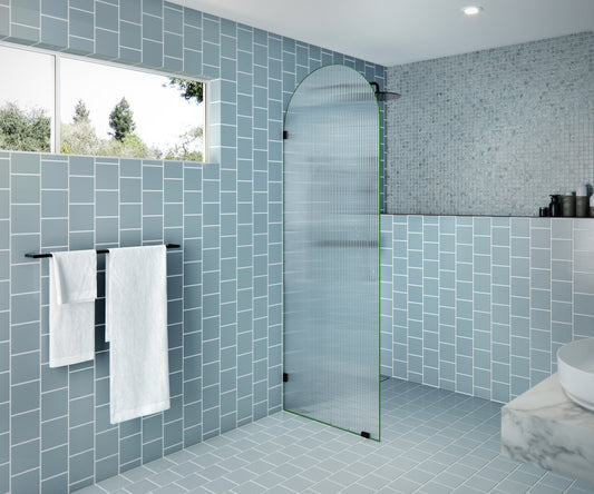 Glass Warehouse Maven Oil Rubbed Bronze 28-in W x 86.75-in H Frameless Tempered Glass Fixed Shower door