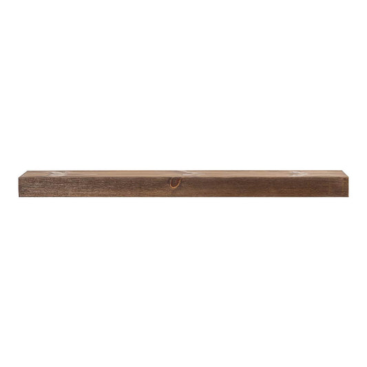 Mantels Direct 72-in W x 4-in H x 8-in D Rustic Provincial Pine Hollow Rustic Fireplace Mantel