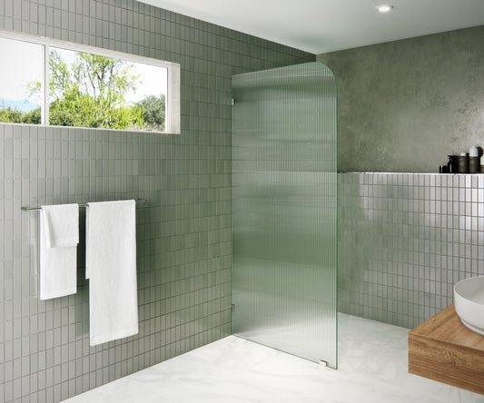 Glass Warehouse Aurora Polished Chrome 36-in W x 78-in H Frameless Tempered Glass Fixed Shower door