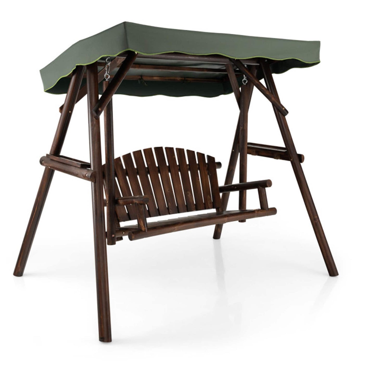 Mondawe 2 -person Nature Wood Outdoor Swing
