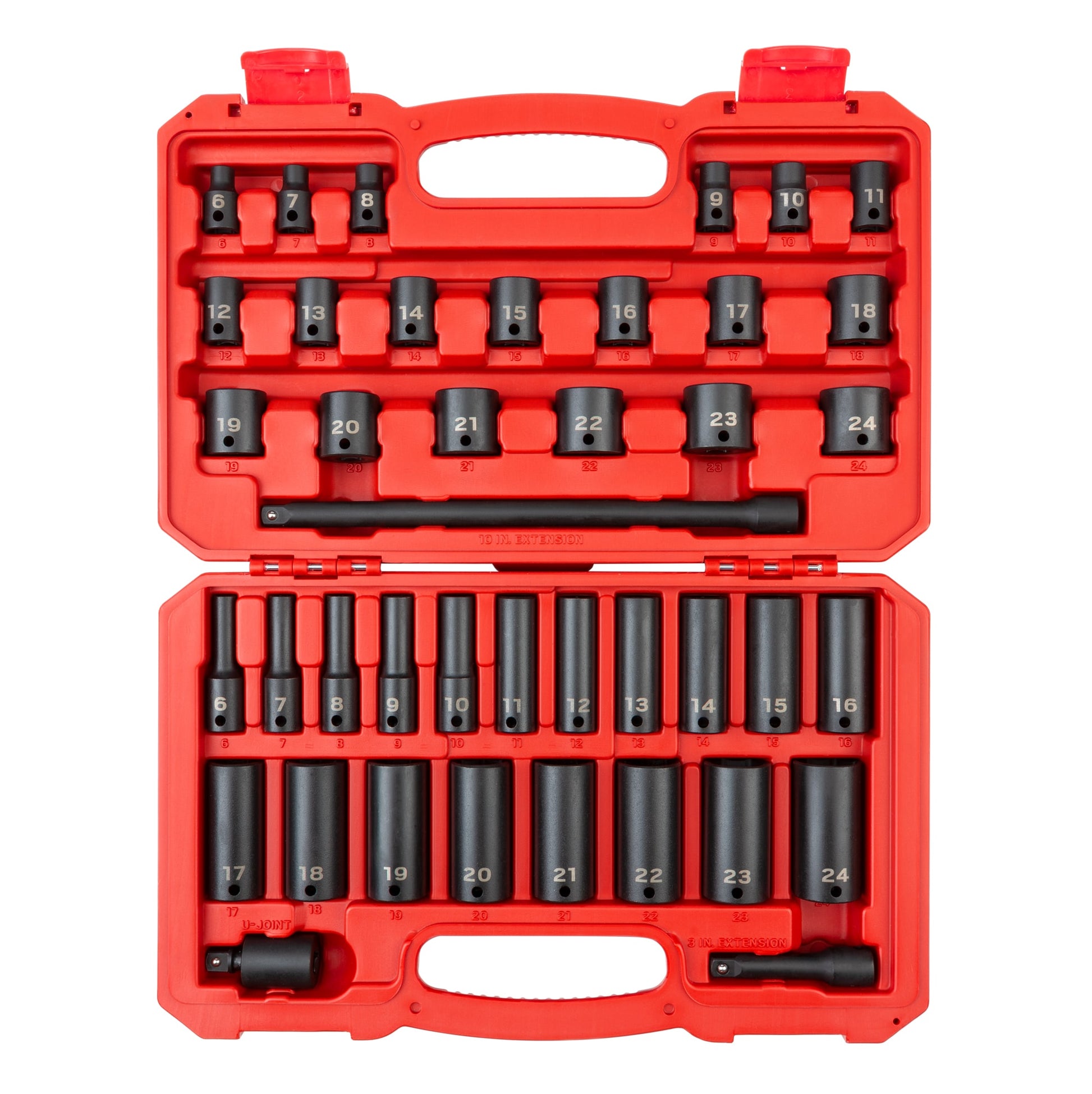 TEKTON 41-Piece Metric 3/8-in Drive Set 6-point Impact Socket Set SID91401