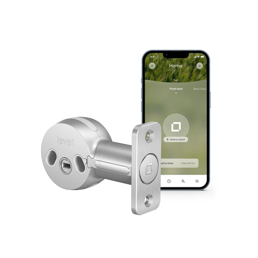 Level Bolt Retrofit Smart Lock Satin Chrome Smart Lock Electronic Deadbolt Bluetooth C-D11U