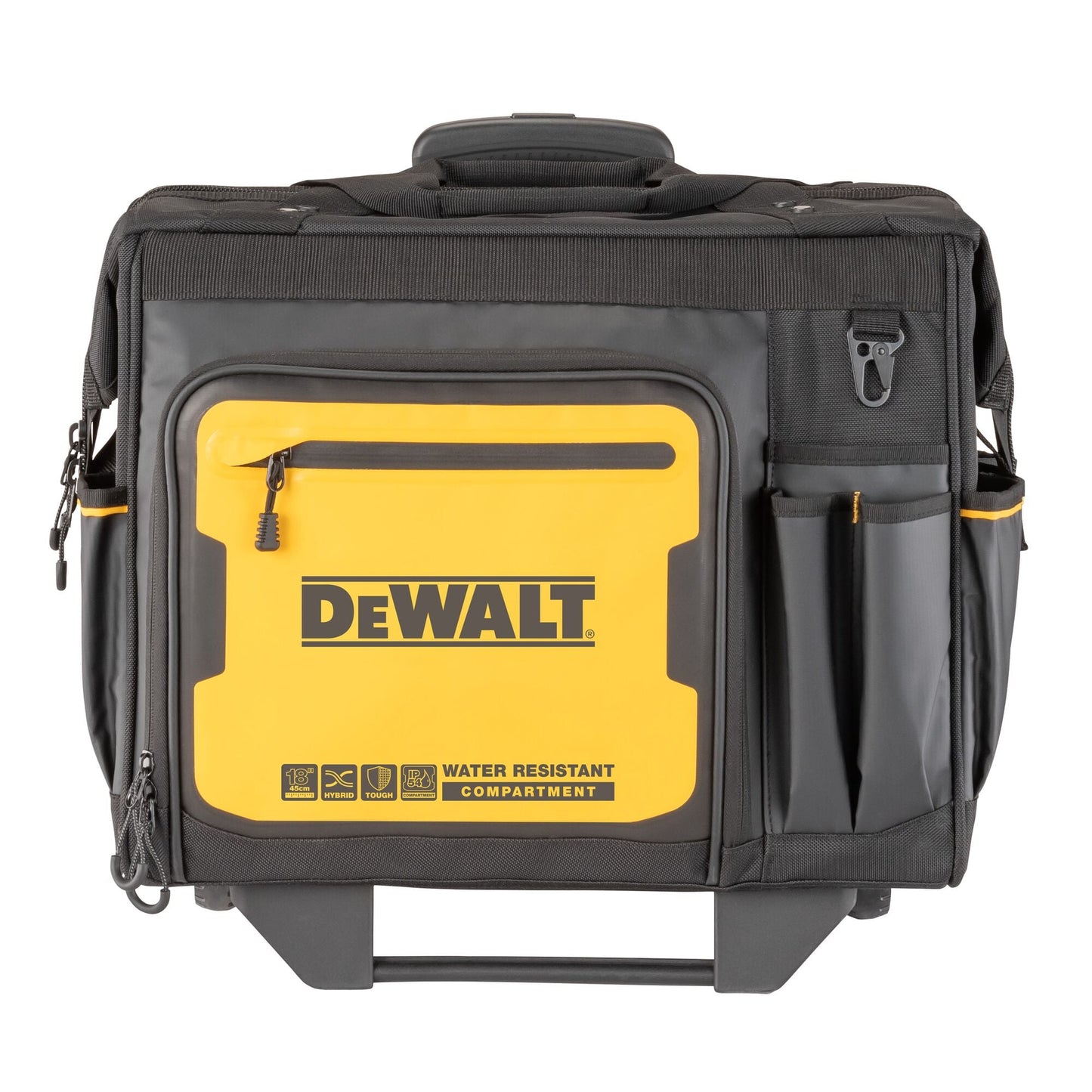 DEWALT Black- Yellow Polyester 12.125-in Zippered Rolling Tool Roll DWST560107
