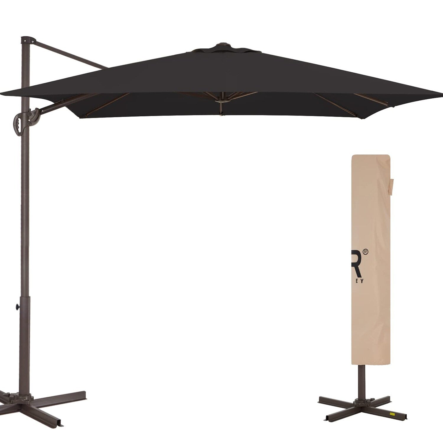 JEAREY 8.2-ft Aluminum Cantilever Patio Umbrella