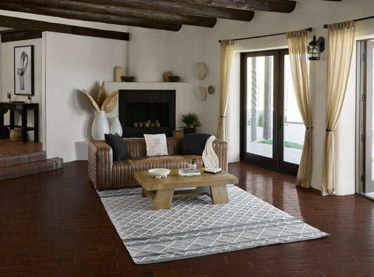 Momeni 5 x 8 (ft) Woven Polypropylene Grey Rectangular Indoor/Outdoor Machine washable Area rug