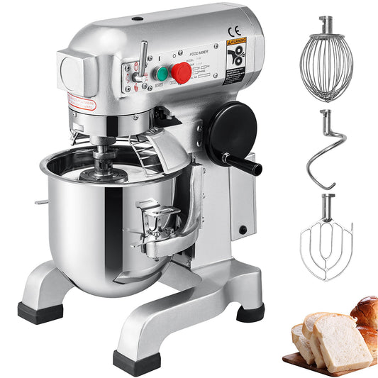 VEVOR 600 W Commercial Food Mixer Stainless Steel 15-Quart Commercial/Residential Bowl-lift Stand Mixer DDJBJ15LCLSB15B01V1